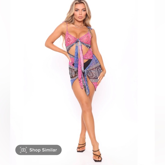 NWT fashion nova cover up💙💗 - Picture 1 of 7